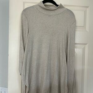 Banana Republic Light Gray/Oatmeal Cowl Neck Sweater